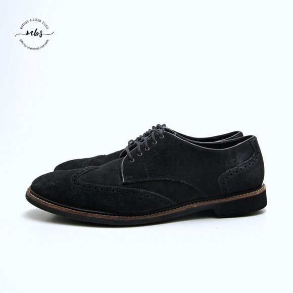 Cole Haan Franklin Suede Lace Up Wingtip Derby Shoes‎ Black Men Size 13 main image 6